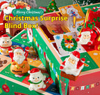 Holiday decorative peek-a-boo figurine on wooden surface