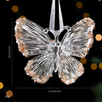 Snowflake pendant ornament with delicate sequin detail