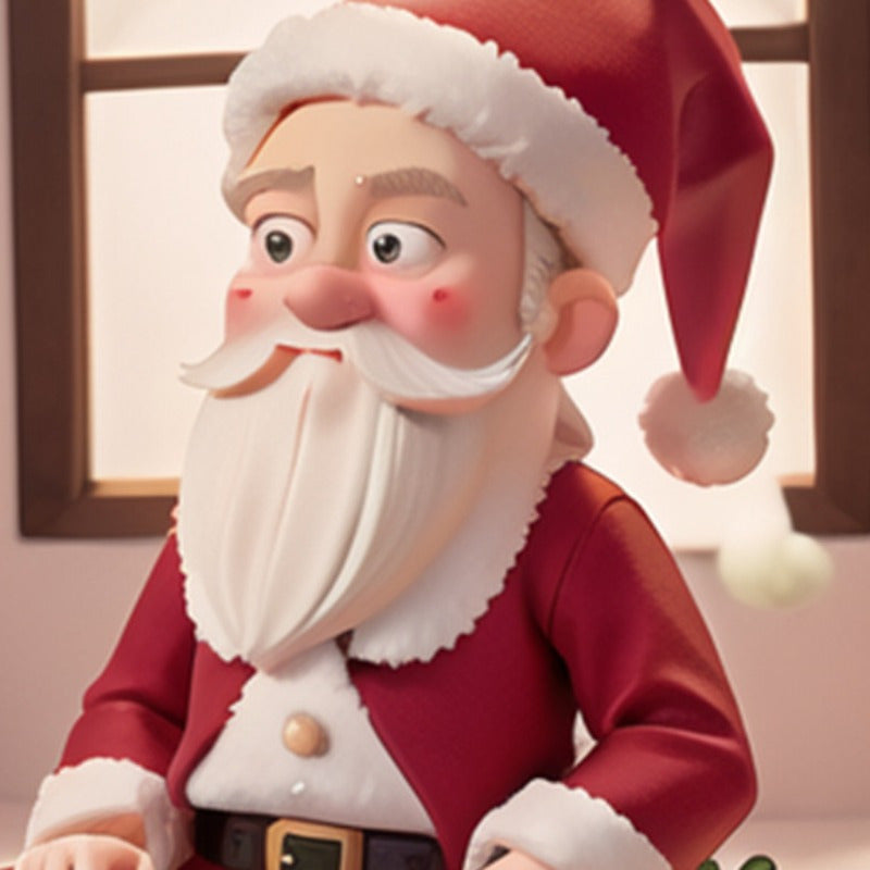 White Beard Vintage Gentleman Christmas Resin Figure displayed as holiday tabletop centerpiece