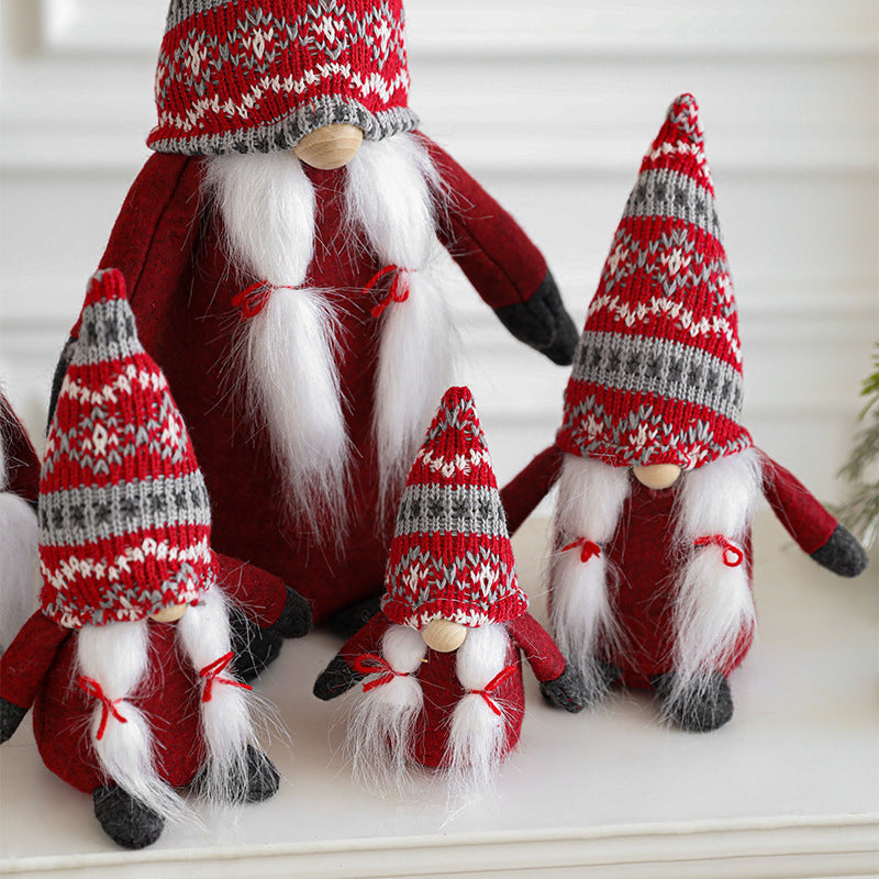 Red clothed Christmas Rudolf ornament for holiday tree display