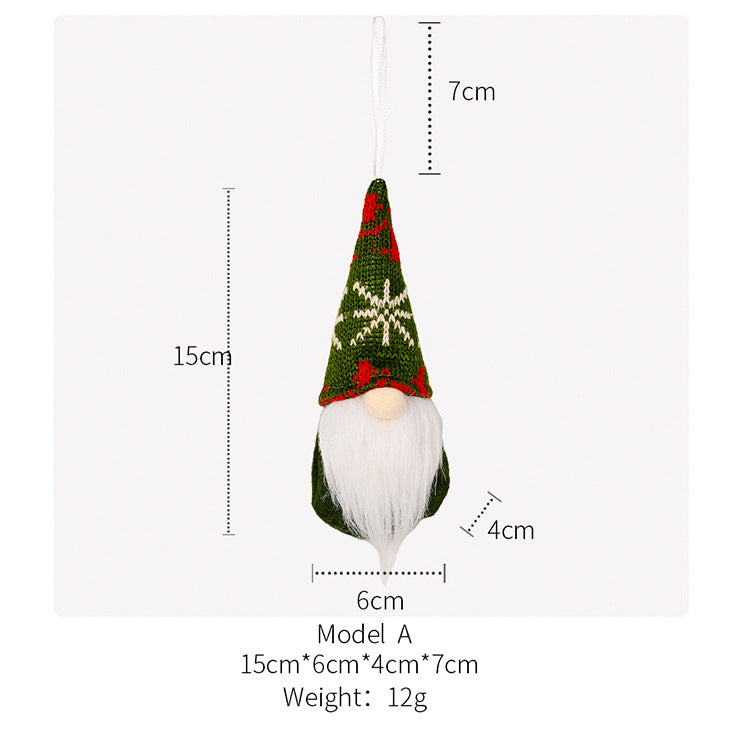 Knitted Christmas pendant in red festive decor Main image