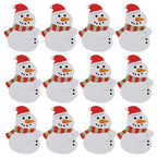 Cheerful snowman paper cards for holiday crafting and decor