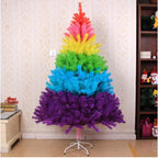 Colorful 60cm Christmas tree displaying vibrant rainbow color spectrum