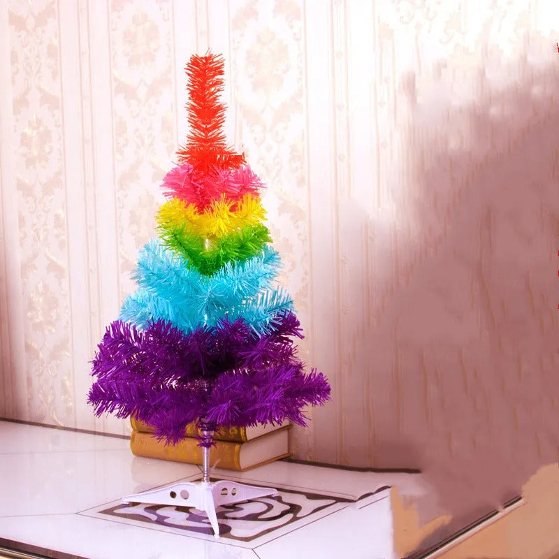 Rainbow Gradient Christmas Tree - 60cm PVC Secondary image