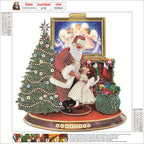 5D diamond painting kit materials including canvas and rhinestones