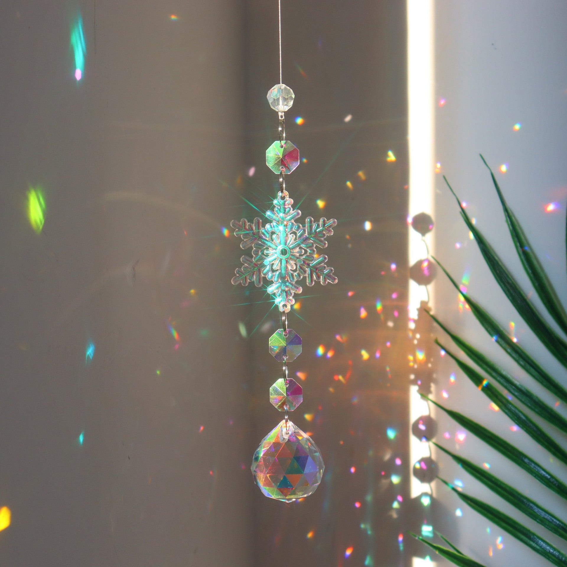 Festive ornament displaying snowflake beauty