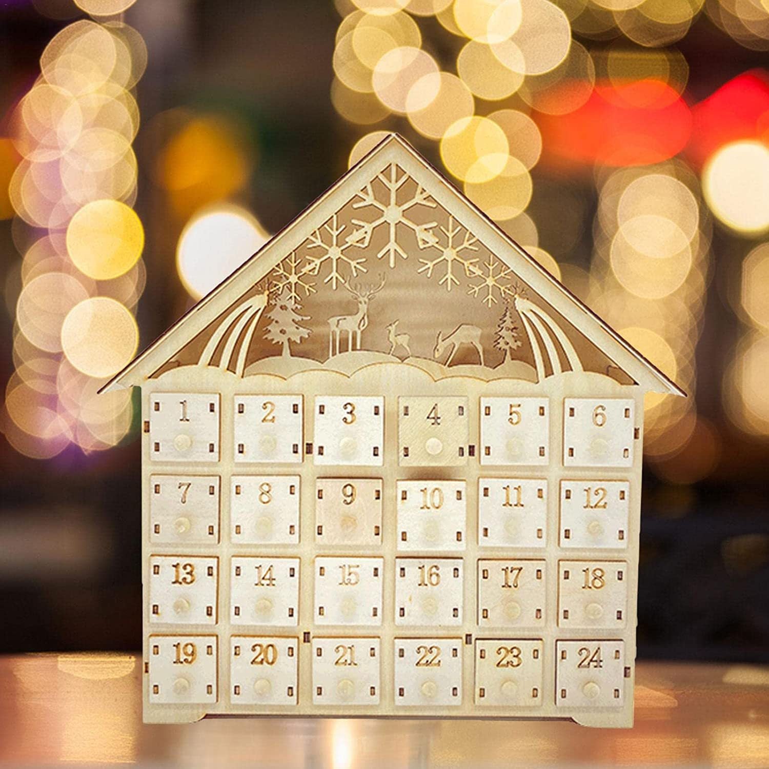 Wooden Christmas ornament ready for gift giving