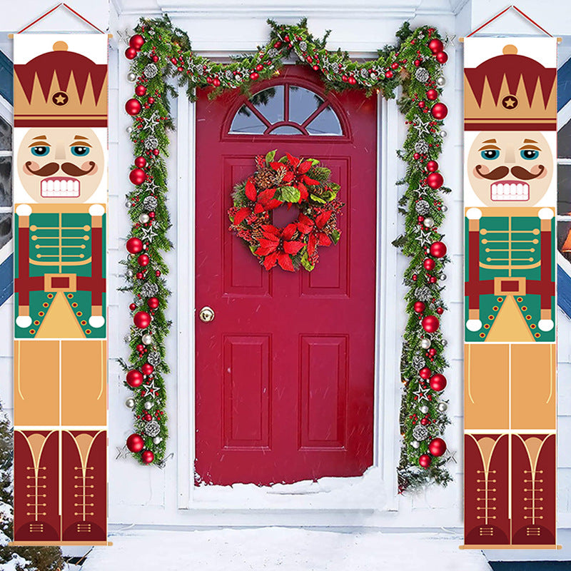 Festive oxford cloth Christmas ornaments for holiday celebration setup