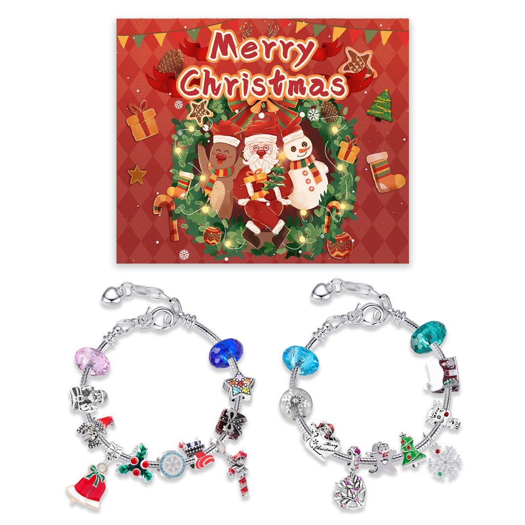 Festive blind box bracelet featuring woodland elk motif