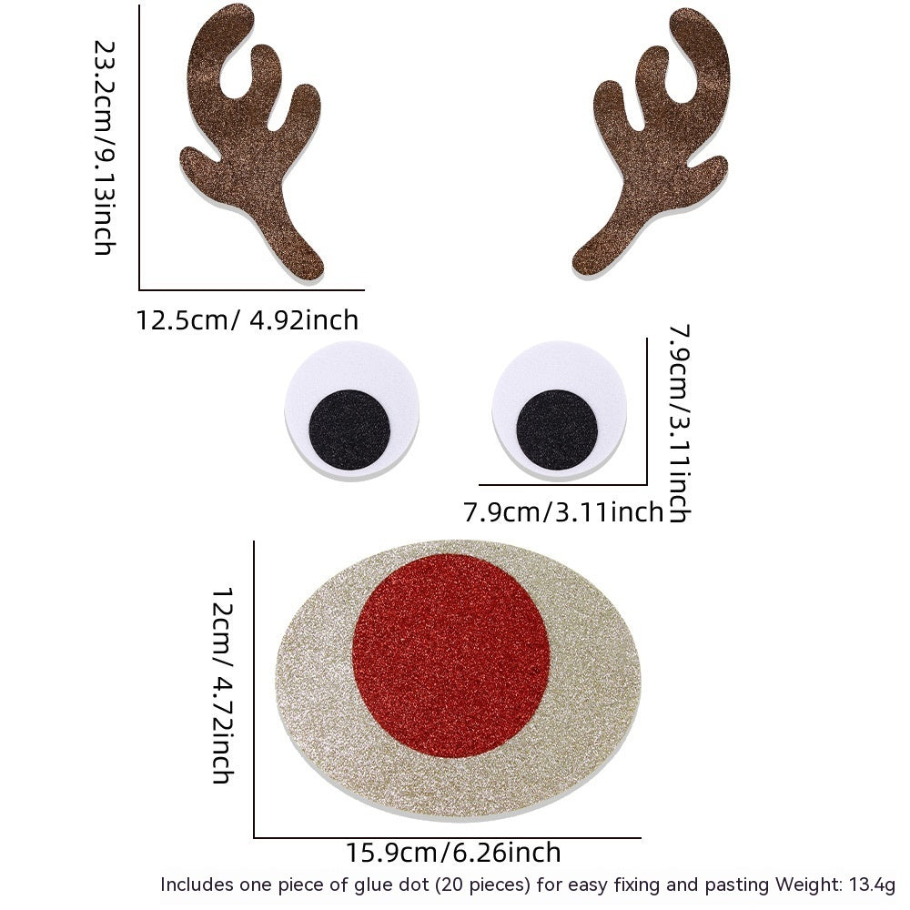 Moose head cartoon design felt cloth door decoration