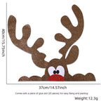 Christmas snowman felt cloth door sticker decoration displayed on door