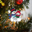 Christmas window hanging with Santa Claus design on acrylic