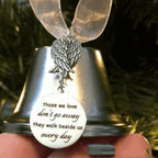 Gold-tone bell pendant ornament for holiday gift giving