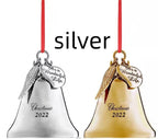 Silver square bell pendant with geometric shape for festive occasions