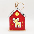Flower girl style wooden Christmas pendant with festive design