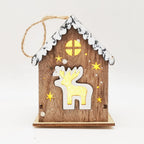 Wooden Christmas Craft Pendants - Angel, Elk & Tree Designs - Christian Jewelry