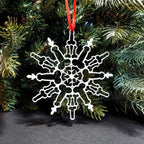 Modern minimalist snowflake pendant ornament for Christmas decor
