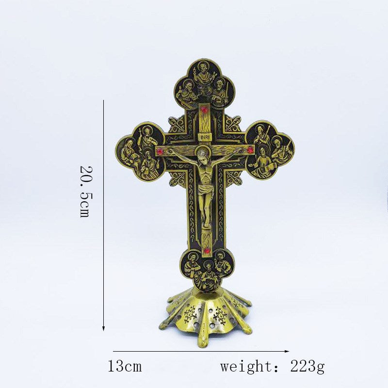 Jesus Christ Cross Icon Decoration - Christian Home Decor Secondary image