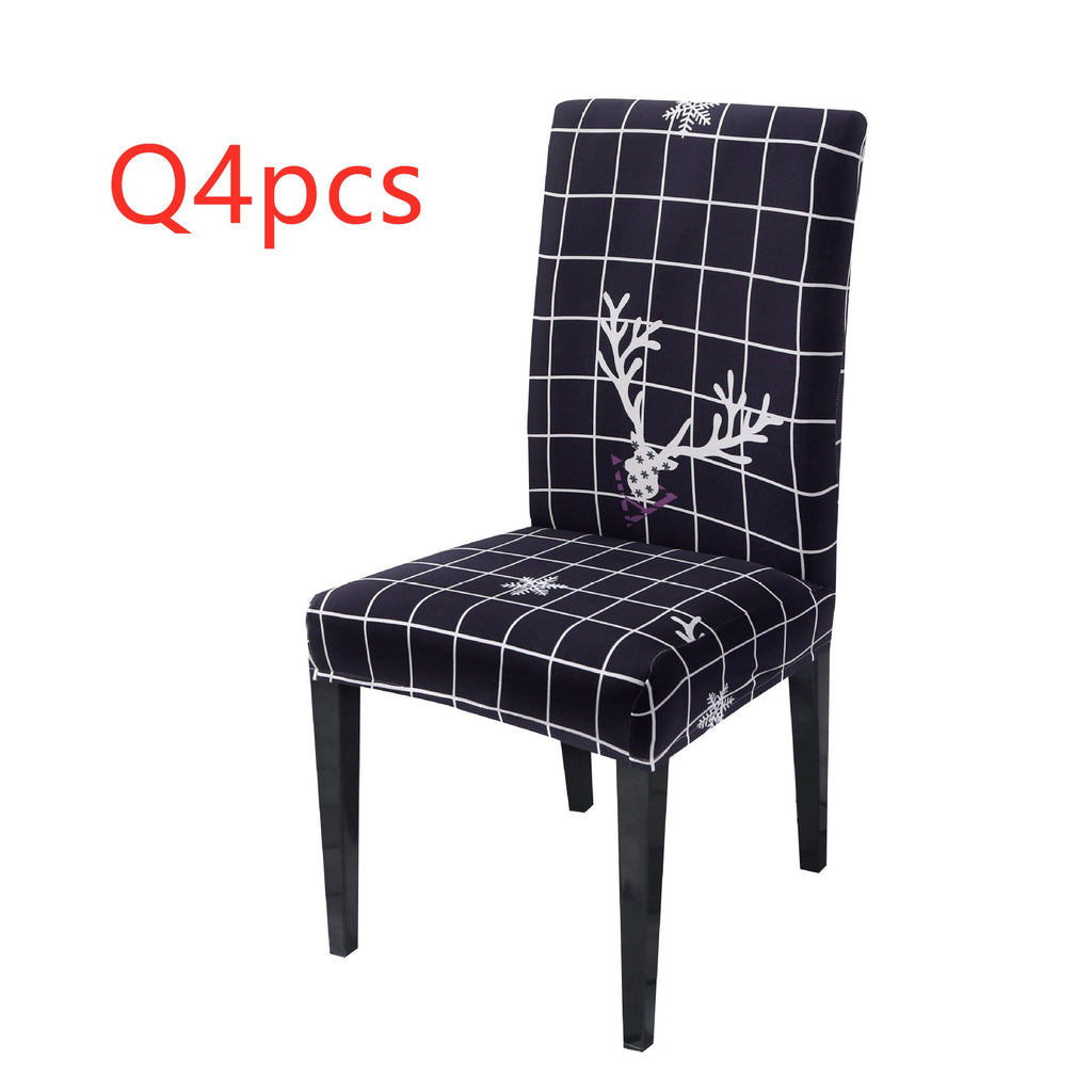 Christmas Elk Chair Cover - Universal Elastic Fit - Christian Home Decor
