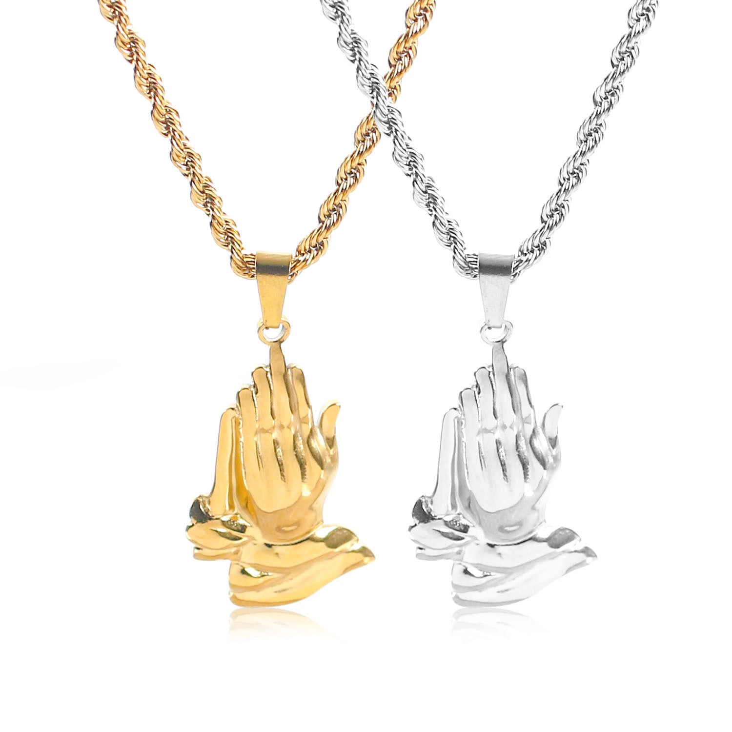 Stainless steel hemp flowers chain detail for necklace