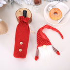 Festive Christmas wine bottle cozy bringing warmth to holiday gatherings
