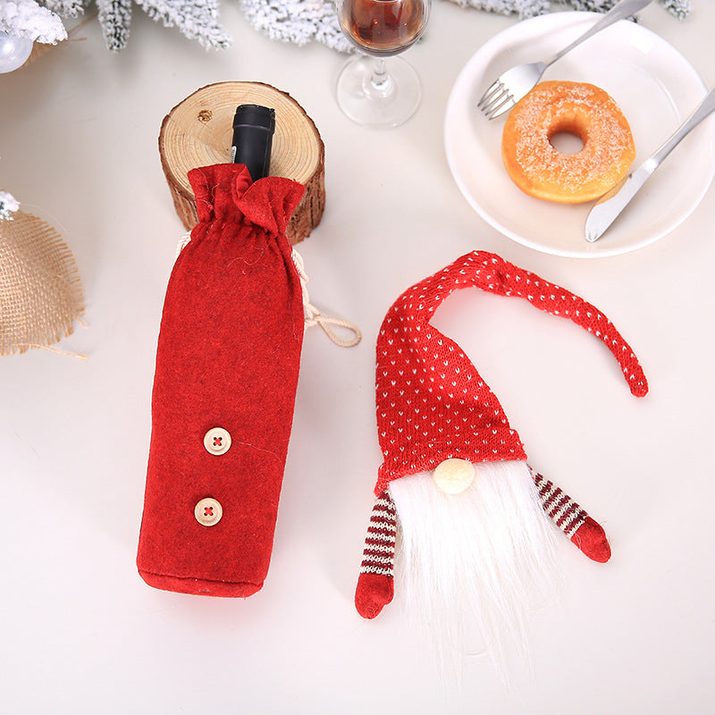 Festive Christmas wine bottle cozy bringing warmth to holiday gatherings