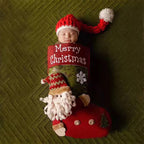 Snowman themed sleep sack featuring Christmas sock pattern for infants