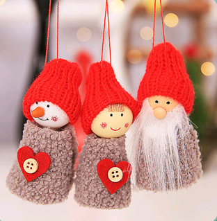 Festive cloth pendant collection for Christmas decorating by faith