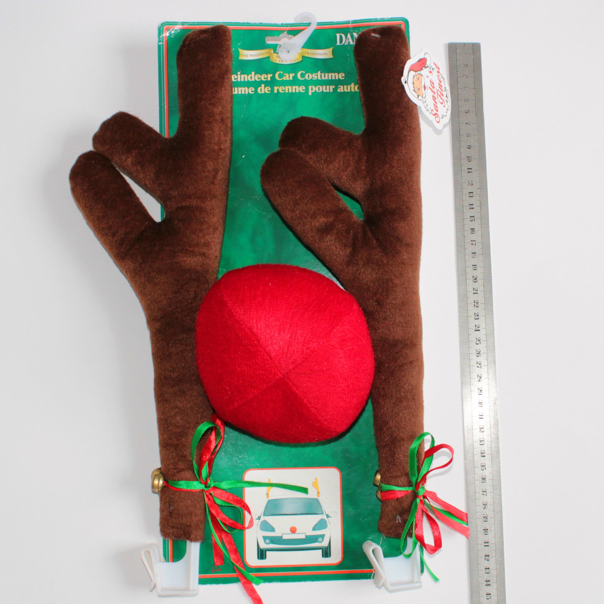 Christmas antlers car ornament displayed hanging in vehicle interior holiday cheer