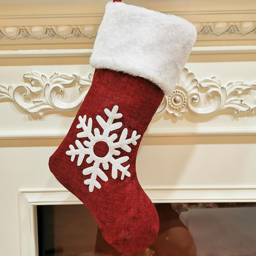 Holiday Christmas sock gift bag ready for festive stocking stuffers