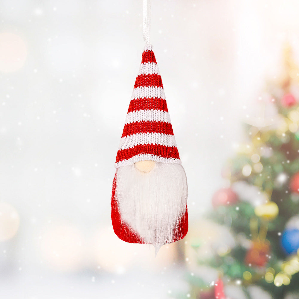 Small fabric Christmas pendant ornament in festive holiday color