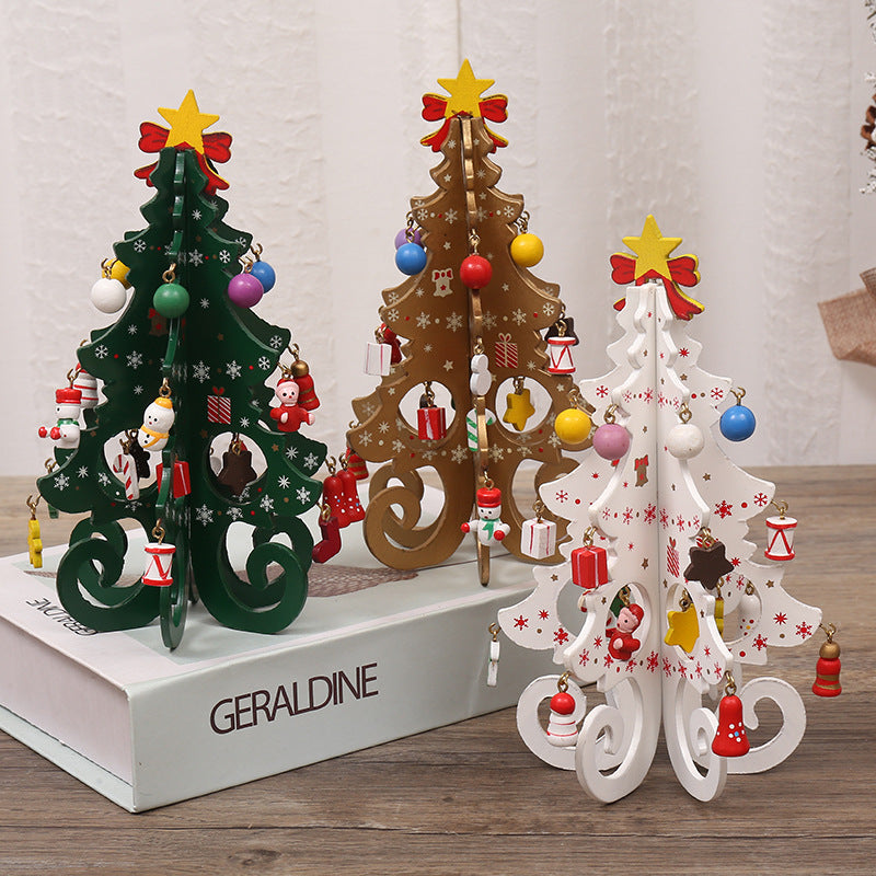 Festive Christmas tree scene ornament suitable for holiday gifting