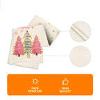Holiday table runner displaying Christmas tree snowflake pattern