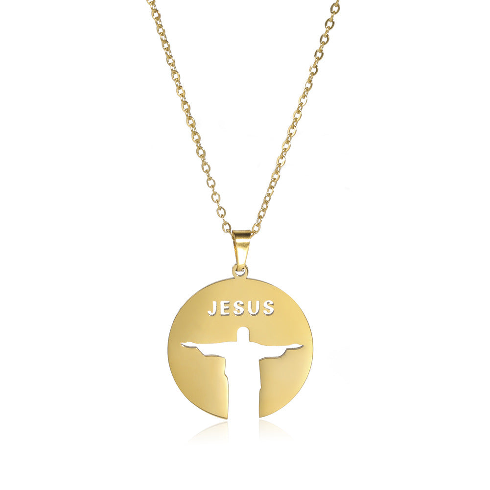 Jesus pendant on regular chain necklace