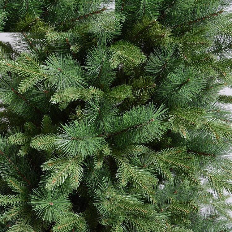 Festive home decor with luxury pine needle Christmas tree and ornaments