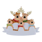 Festive reindeer family decoration for Christmas