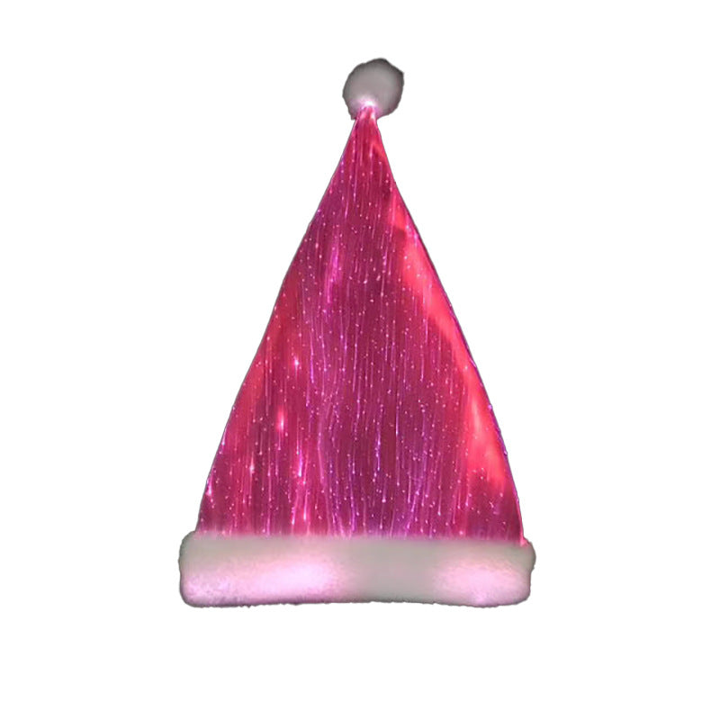 Festive Christmas hat glowing in multiple colors for holiday joy