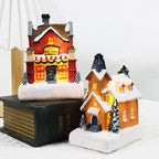 Luminous small house Christmas ornament with warm glow