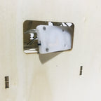 Close-up of wooden Advent calendar drawers showing detailed craftsmanship