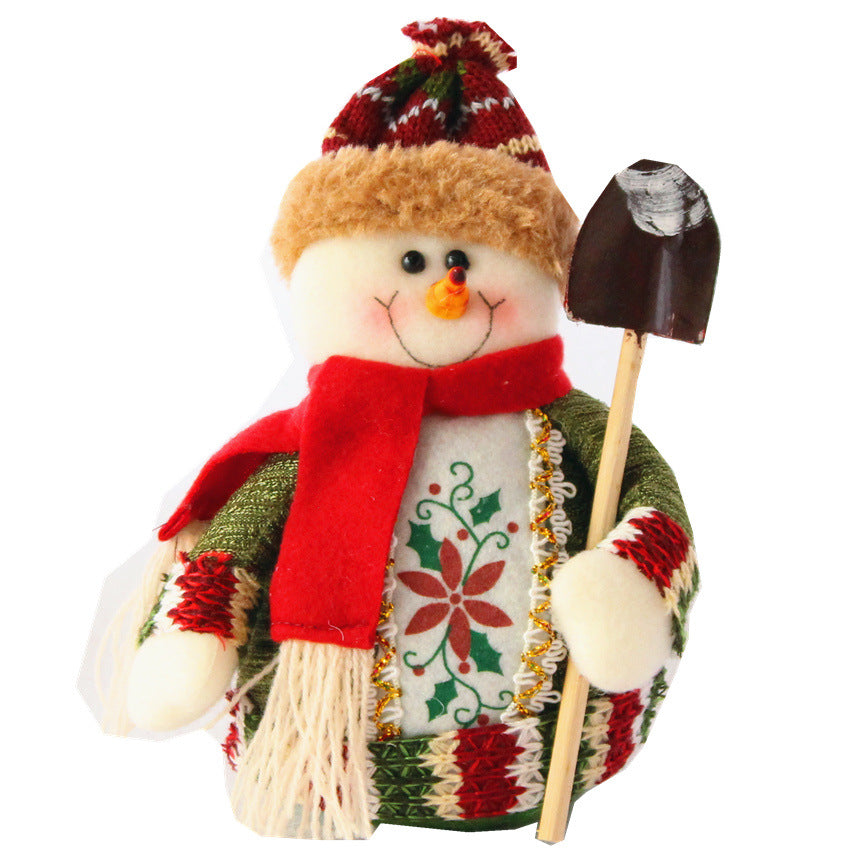 Soft flannel texture on Christmas snowman figure - Home decor Christian gift