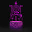 Angel Jesus 3D Night Light glowing softly in bedroom setting, Christian home decor