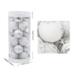 Classic silver Christmas ball ornament with reflective finish