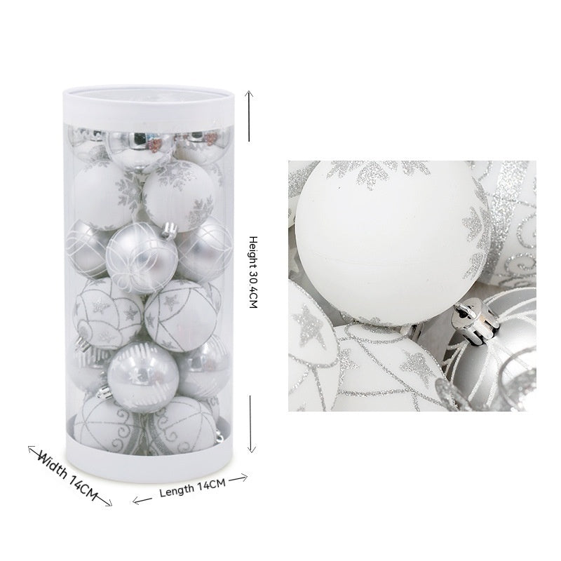 Classic silver Christmas ball ornament with reflective finish