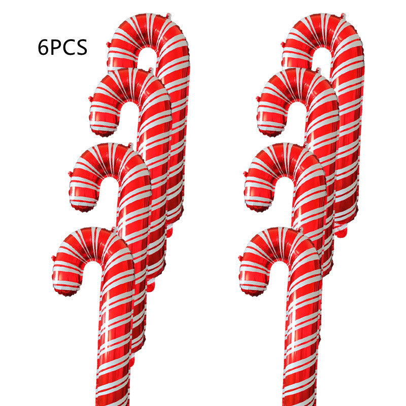 Holiday party balloons in crutch design for celebrations