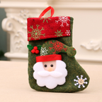 Festive Christmas stocking with seasonal design for home decor