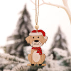 Natural wood pendant shaped like evergreen tree for festive devotion