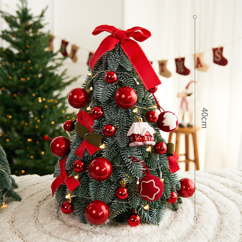 Tall 90cm PE Christmas tree with lights standing elegantly as a floor decoration