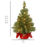 Compact Christmas tree decoration for tabletop and shelf display