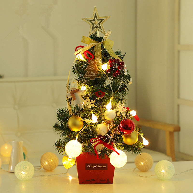 Golden Red Mini Christmas Tree Secondary image