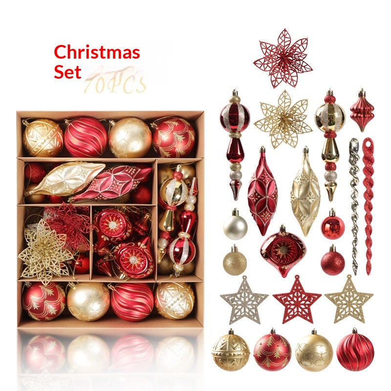 Champagne gold-white ornament with electroplated finish for holiday tree